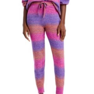 Aqua Cozy Pink and Purple Joggers with Ombré Effect